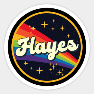 Hayes // Rainbow In Space Vintage Style Sticker